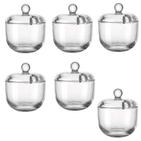 Leonardo Sugar Bowls with Lids in Clear Glass DELIGHT 220ml – Set of 6 Buy Online in Zimbabwe thedailysale.shop