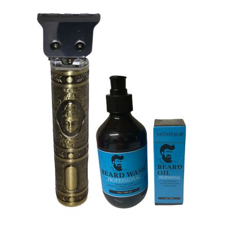 Men Beard Kit - Beard Hair Clipper, Beard Wash & Beard Oil Buy Online in Zimbabwe thedailysale.shop