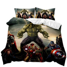 Load image into Gallery viewer, Avengers / HULK 3D Printed Double Bed Duvet Cover Set
