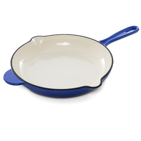 George & Mason - 26cm Cast Iron Frypan - Blue Enamel