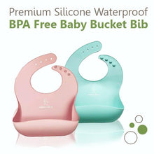 Load image into Gallery viewer, Premium Silicone Waterproof BPA Free Baby Bucket Bib - Pink
