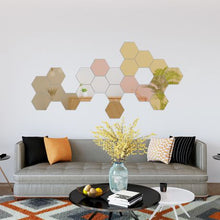 Load image into Gallery viewer, Hexagon Mirror Tiles Décor - Silver - Self Adhesive - 20cm - Large - 6-Pack
