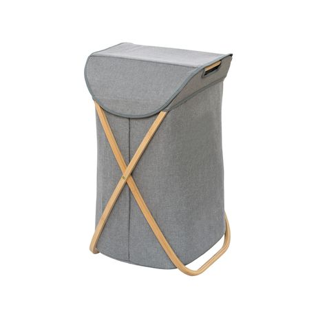 Wenko - Laundry Bin 79L - Bahari Range - Bamboo Grey Buy Online in Zimbabwe thedailysale.shop