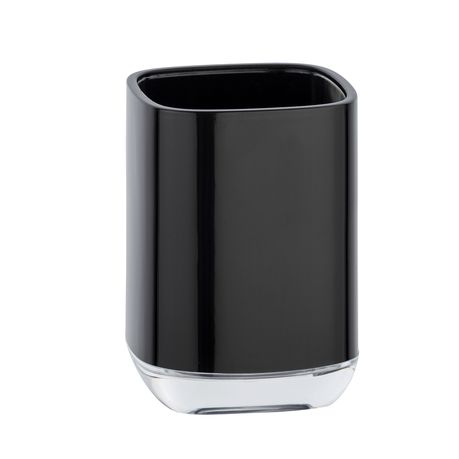 Wenko - Toothbrush Tumbler - Mason - Black & Transparent Buy Online in Zimbabwe thedailysale.shop