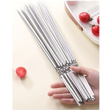 Load image into Gallery viewer, Kitchen Reusable Flat Stainless Steel Barbecue Skewers
