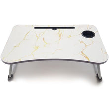 Load image into Gallery viewer, White Portable Marble Laptop Table
