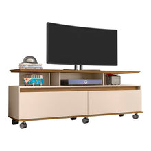 Load image into Gallery viewer, Linx Rack Texas Entertainment TV Stand - White &amp; Brown
