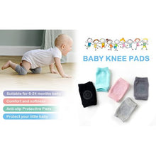 Load image into Gallery viewer, Cotton Baby Crawling Knee Pad Protectors for Babies 6months - Pink 2 pairs
