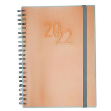 Load image into Gallery viewer, A4 Wiro Diary Pastel Peach 2022
