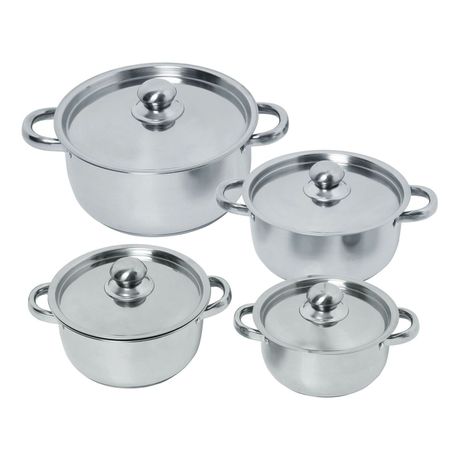 Ojees- 8 Piece Stainless Steel Cookware Set Buy Online in Zimbabwe thedailysale.shop