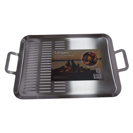 Lifespace Large Braai Breakfast Pan - Half Perforated Base Buy Online in Zimbabwe thedailysale.shop