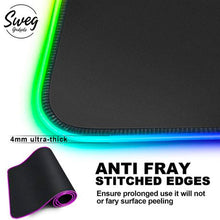 Load image into Gallery viewer, SWEG® LED - Non Slip Extra Large RGB Gaming Desktop Mouse Pad
