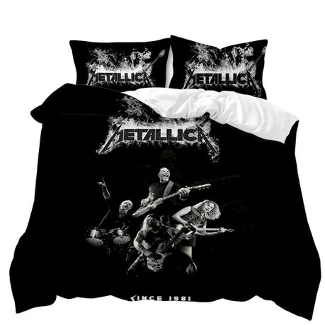 Metallica 3D Printed King Size Bed Duvet Cover Set Buy Online in Zimbabwe thedailysale.shop