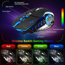 Load image into Gallery viewer, Olive Tree - 2.4G Wireless Rainbow Mechanical Feel Gaming Keyboard Mouse
