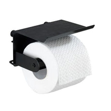 Load image into Gallery viewer, Wenko - Toilet Paper Holder With Shelf -  Classic Plus - Black
