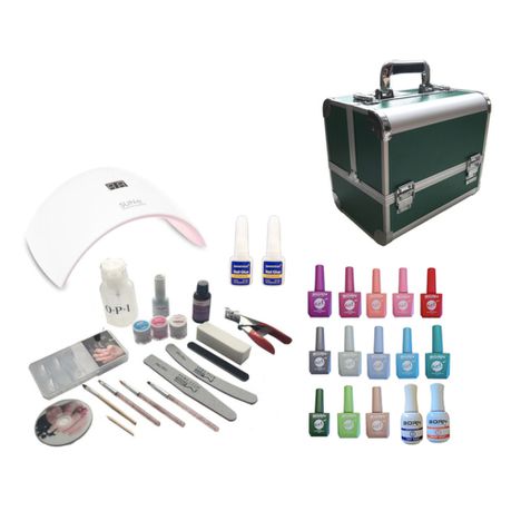 Professional UV Nail Kit & Cosmetic Case UV Nail Lamp - 37 Piece set Buy Online in Zimbabwe thedailysale.shop