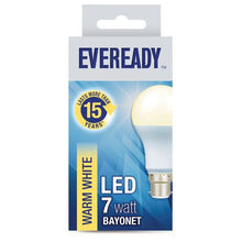 Load image into Gallery viewer, Eveready - LED A60 7W Bayonet - Pack of 5 - Warm White
