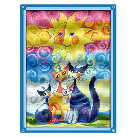 Cute Cats Under The Sun Cross Stitch - Light