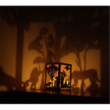 Load image into Gallery viewer, Candle Holder Decorative Lantern Lion Landscape Shadow Box
