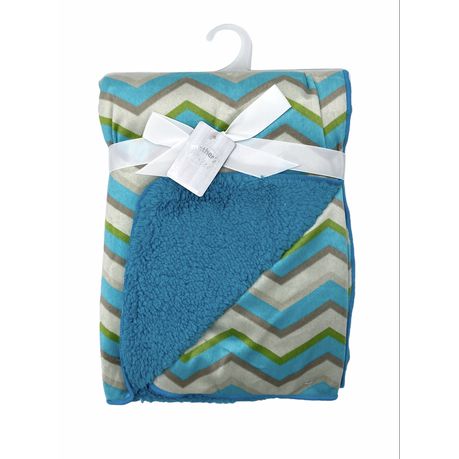 Baby Mink Blanket - Blue/Green Pattern Buy Online in Zimbabwe thedailysale.shop