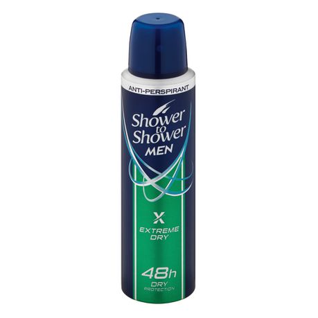 Shower to Shower Men Anti-Perspirant 150ml Extreme Dry Buy Online in Zimbabwe thedailysale.shop