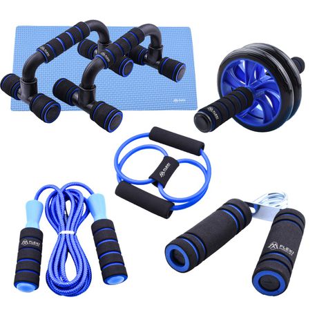 Flexi Muscles – Ab Roller Wheel, Resistance Bands, Knee Mat and Jump Rope. Buy Online in Zimbabwe thedailysale.shop