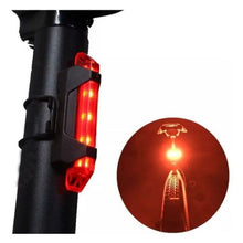 Load image into Gallery viewer, Bicycle Rear LED USB Safety Warning Light
