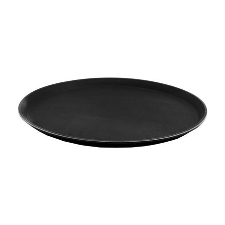 Bar Butler Round Tray Non-Slip Fibreglass Black (400Mm:Dia) Buy Online in Zimbabwe thedailysale.shop