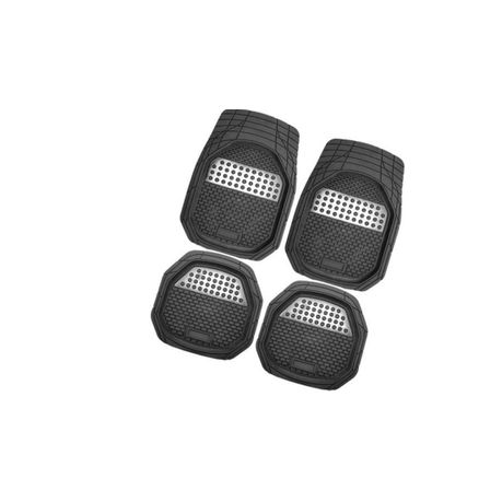 4 Pieces Universal Car Trimmable Rubber Mats