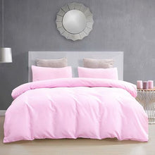 Load image into Gallery viewer, Wrinkle Resistant Egyptian Comfort Duvet Cover - Cool Pink - Three Quarter
