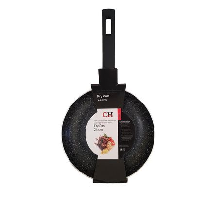 Continental Homeware 24cm Black Non-Stick Frypan - Marble Design Buy Online in Zimbabwe thedailysale.shop