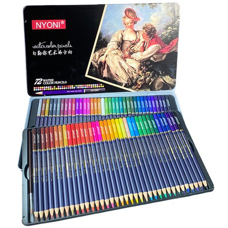 Nyoni - Water Colour Pencils - 72 Colours in Metal Box Set