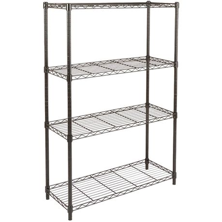 Anchor Heavy Duty 4 Tier Black Steel Wire Storage Shelving 160Kg per Shelf