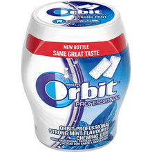 Load image into Gallery viewer, Orbit Chewing Gum Professional Strong Mint Bottle 64g
