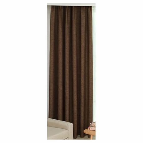 Matoc Readymade Curtain 265cmWx250cmH -Textured -Taped -SelfLined -Brown