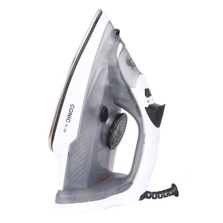 Conic - 2200W Stainless Steel Steam Iron - White & Black