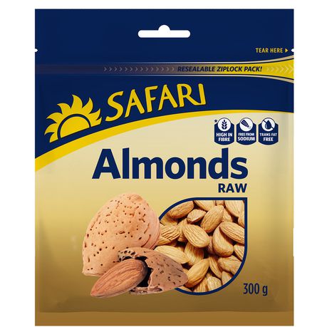 Safari Almonds Raw 300g