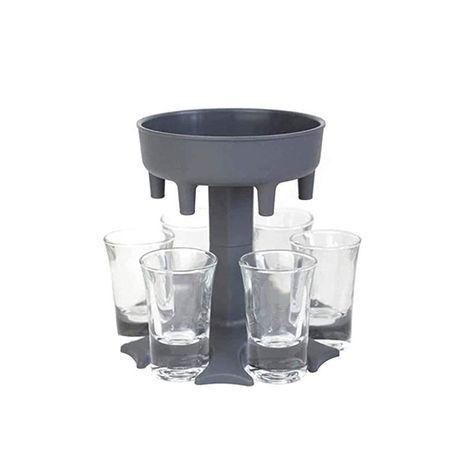 Mihuis Shooter Drink Dispenser & Shot Holder with 6 Shot Acrylic Glasses Buy Online in Zimbabwe thedailysale.shop