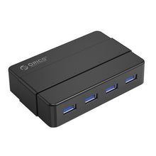 Load image into Gallery viewer, Orico 4 Port USB3.0 HUB with power supply - Black
