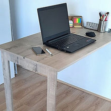 Load image into Gallery viewer, Fold Up Wall Mounted Study Desk &amp; Mirror 80x60cm - Rustic Wood
