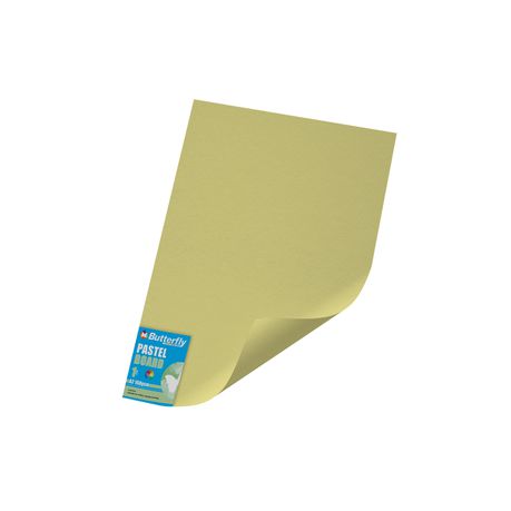 Butterfly A2 Pastel Board - 160gsm Yellow - Pack Of 25