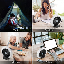 Load image into Gallery viewer, Heartdeco 2-in-1 Rechargeable Camping Lamp Fan
