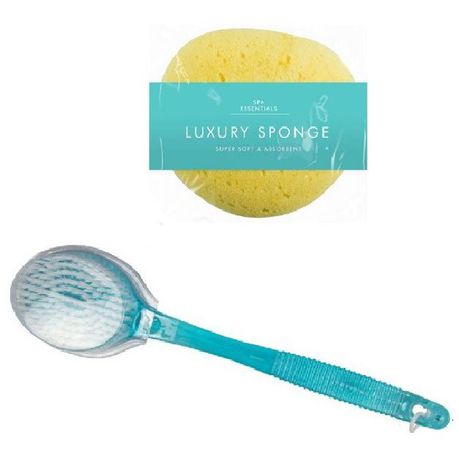 Luxury Bath Sponge & Body Brush - Blue