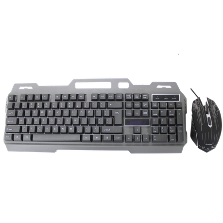 RGB Illuminated Floating Mechanical Game Metallic Keyboard & Mouse Set Q808 Buy Online in Zimbabwe thedailysale.shop