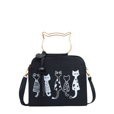 Women Mini Small Square Pack Shoulder Bag Cartoon Print With Cat Ear Handle Buy Online in Zimbabwe thedailysale.shop