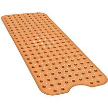 Load image into Gallery viewer, Non-Slip PVC Bathroom Bath/Shower Mat Polka Dot Texture Brown Extra Large
