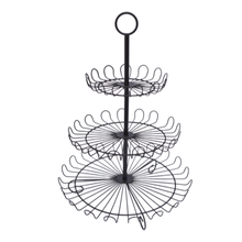 Load image into Gallery viewer, 3 Tier Decorative Steel Cupcake Stand-Black
