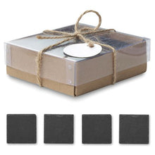 Load image into Gallery viewer, 4 Piece Slate Coaster Gift Set - Kitchen Tabletop Decor
