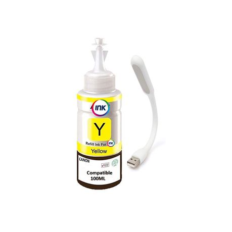 Universal Ink Compatible For Canon Tank-Printers Yellow Bottle 100ML