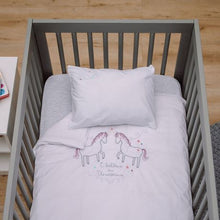 Load image into Gallery viewer, Baby Basics - Unicorn Cot Set
